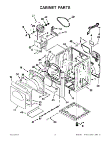 02 - Cabinet Parts parts for Whirlpool Dryer WGD8800YC1 / from AppliancePartsPros.com