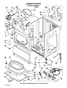 02 - Cabinet Parts parts for Whirlpool Dryer CGM2761TQ3 / from AppliancePartsPros.com