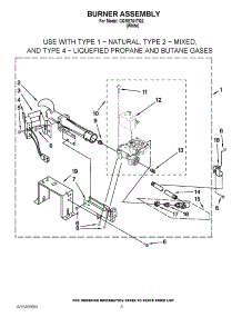 04 - Burner Assembly parts for Whirlpool Dryer CGM2761TQ3 / from AppliancePartsPros.com