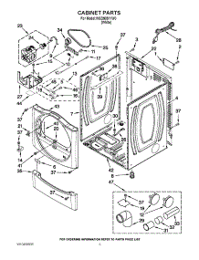 02 - Cabinet Parts parts for Whirlpool Dryer WGD9051YW0 / from AppliancePartsPros.com