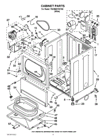 02 - Cabinet Parts parts for Whirlpool Dryer YQCEM2730YQ0 / from AppliancePartsPros.com
