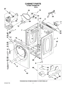 02 - Cabinet Parts parts for Whirlpool Dryer WGD96HEYW0 / from AppliancePartsPros.com