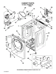02 - Cabinet Parts parts for Whirlpool Dryer WED96HEYW0 / from AppliancePartsPros.com