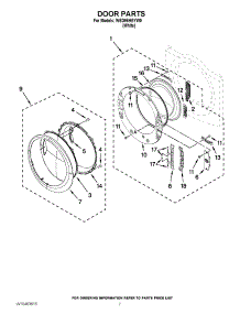 04 - Door Parts parts for Whirlpool Dryer WED96HEYW0 / from AppliancePartsPros.com
