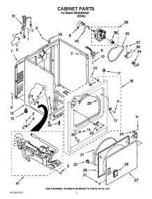 02 - Cabinet Parts parts for Whirlpool Dryer WGD4800XQ1 / from AppliancePartsPros.com