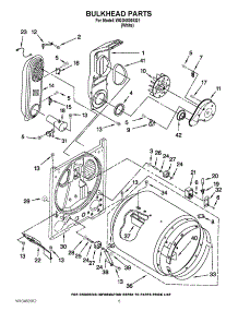 03 - Bulkhead Parts parts for Whirlpool Dryer WGD4800XQ1 / from AppliancePartsPros.com