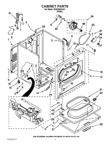 02 - Cabinet Parts parts for Whirlpool Dryer WGD4850XQ1 / from AppliancePartsPros.com