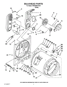 03 - Bulkhead Parts parts for Whirlpool Dryer 7MWGD9015YW1 / from AppliancePartsPros.com
