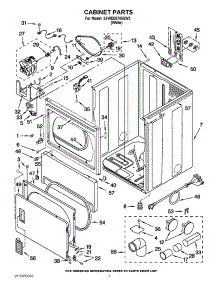 02 - Cabinet Parts parts for Whirlpool Dryer 3XWED5705SW3 / from AppliancePartsPros.com