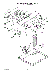 02 - Top And Console Parts parts for Whirlpool Dryer 4KWED5790VW1 / from AppliancePartsPros.com