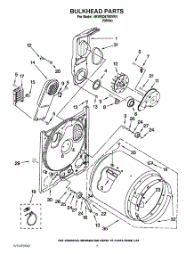 03 - Bulkhead Parts parts for Whirlpool Dryer 4KWED5790VW1 / from AppliancePartsPros.com