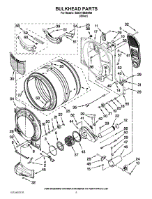 03 - Bulkhead Parts parts for Whirlpool Dryer BSG17B6ANA0 / from AppliancePartsPros.com