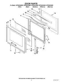 05 - Door Parts parts for Whirlpool Range WFE540H0AE0 / from AppliancePartsPros.com