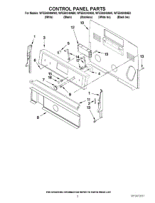 02 - Control Panel Parts parts for Whirlpool Range WFE540H0AW0 / from AppliancePartsPros.com