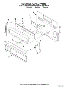 02 - Control Panel Parts parts for Whirlpool Range WFE710H0AE0 / from AppliancePartsPros.com