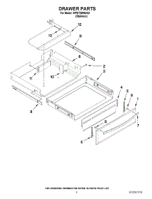 05 - Drawer Parts parts for Whirlpool Range WFE720H0AS0 / from AppliancePartsPros.com