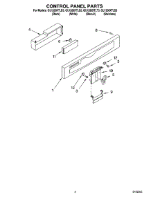 02 - Control Panel Parts parts for Whirlpool Dishwasher GU1200XTLQ3 / from AppliancePartsPros.com