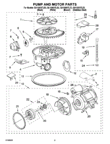 08 - Pump And Motor Parts parts for Whirlpool Dishwasher GU1500XTLQ3 / from AppliancePartsPros.com