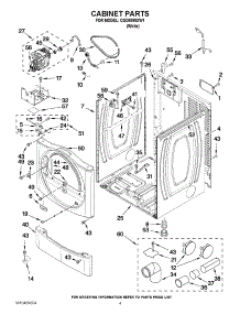 02 - Cabinet Parts parts for Whirlpool Dryer CGD8990XW1 / from AppliancePartsPros.com