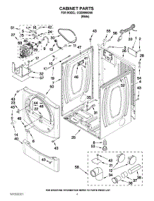 02 - Cabinet Parts parts for Whirlpool Dryer CGD8990XW0 / from AppliancePartsPros.com