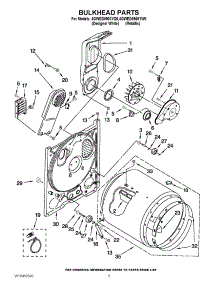 03 - Bulkhead Parts parts for Whirlpool Dryer 4GWED4900YQ0 / from AppliancePartsPros.com