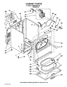 02 - Cabinet Parts parts for Whirlpool Dryer 3DWED4900YW0 / from AppliancePartsPros.com