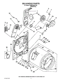 03 - Bulkhead Parts parts for Whirlpool Dryer 3DWED4900YW0 / from AppliancePartsPros.com