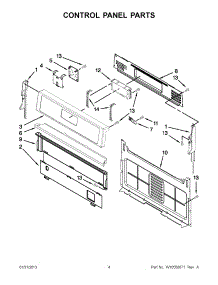 02 - Control Panel Parts parts for Whirlpool Range WFG520S0AB1 / from AppliancePartsPros.com