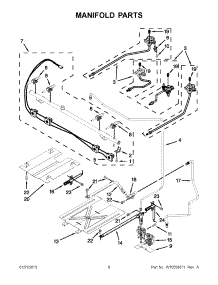 03 - Manifold Parts parts for Whirlpool Range WFG520S0AW1 / from AppliancePartsPros.com