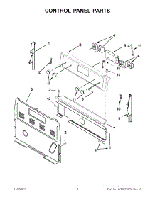 02 - Control Panel Parts parts for Whirlpool Range YWFC310S0BB0 / from AppliancePartsPros.com