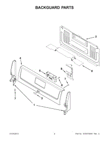 02 - Backguard Parts parts for Whirlpool Range WFG231LVS1 / from AppliancePartsPros.com
