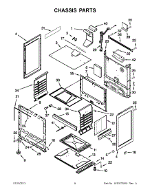 04 - Chassis Parts parts for Whirlpool Range WFG231LVB1 / from AppliancePartsPros.com