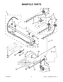 03 - Manifold Parts parts for Whirlpool Range WFG510S0AD1 / from AppliancePartsPros.com