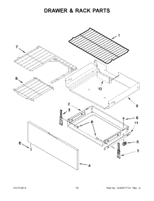 05 - Drawer & Rack Parts parts for Whirlpool Range YWFE710H0BS0 / from AppliancePartsPros.com