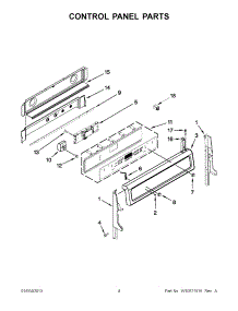 02 - Control Panel Parts parts for Whirlpool Range YGGE390LXS03 / from AppliancePartsPros.com