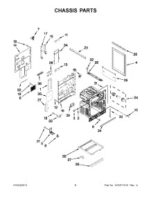 03 - Chassis Parts parts for Whirlpool Range YGGE390LXS03 / from AppliancePartsPros.com