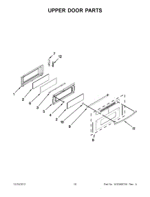 05 - Upper Door Parts parts for Whirlpool Range GGE388LXS04 / from AppliancePartsPros.com