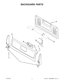 02 - Backguard Parts parts for Whirlpool Range WFG114SWQ1 / from AppliancePartsPros.com