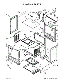 04 - Chassis Parts parts for Whirlpool Range WFG114SWQ1 / from AppliancePartsPros.com