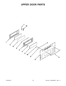 05 - Upper Door Parts parts for Whirlpool Range GGE390LXB03 / from AppliancePartsPros.com