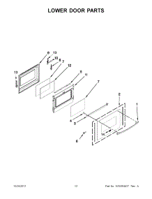 06 - Lower Door Parts parts for Whirlpool Range GGE390LXB03 / from AppliancePartsPros.com