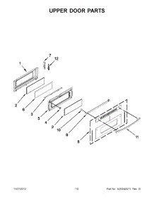 05 - Upper Door Parts parts for Whirlpool Range GGG388LXS04 / from AppliancePartsPros.com