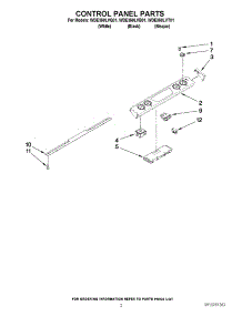 02 - Control Panel Parts parts for Whirlpool Range WDE350LVT01 / from AppliancePartsPros.com