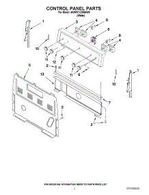 02 - Control Panel Parts parts for Whirlpool Range 4KWFC120MAW0 / from AppliancePartsPros.com