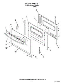 05 - Door Parts parts for Whirlpool Range 4KWFC120MAW0 / from AppliancePartsPros.com
