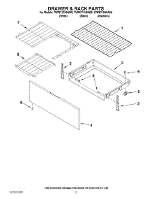 04 - Drawer & Rack Parts parts for Whirlpool Range YWFE710H0AW0 / from AppliancePartsPros.com
