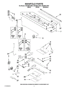03 - Manifold Parts parts for Whirlpool Range GGG388LXB03 / from AppliancePartsPros.com