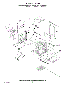 04 - Chassis Parts parts for Whirlpool Range GGG388LXQ03 / from AppliancePartsPros.com