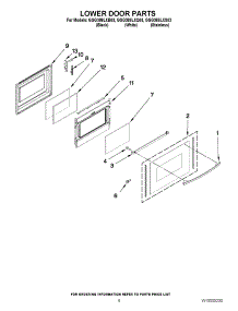 06 - Lower Door Parts parts for Whirlpool Range GGG388LXQ03 / from AppliancePartsPros.com