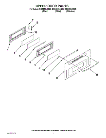 05 - Upper Door Parts parts for Whirlpool Range GGG390LXB03 / from AppliancePartsPros.com